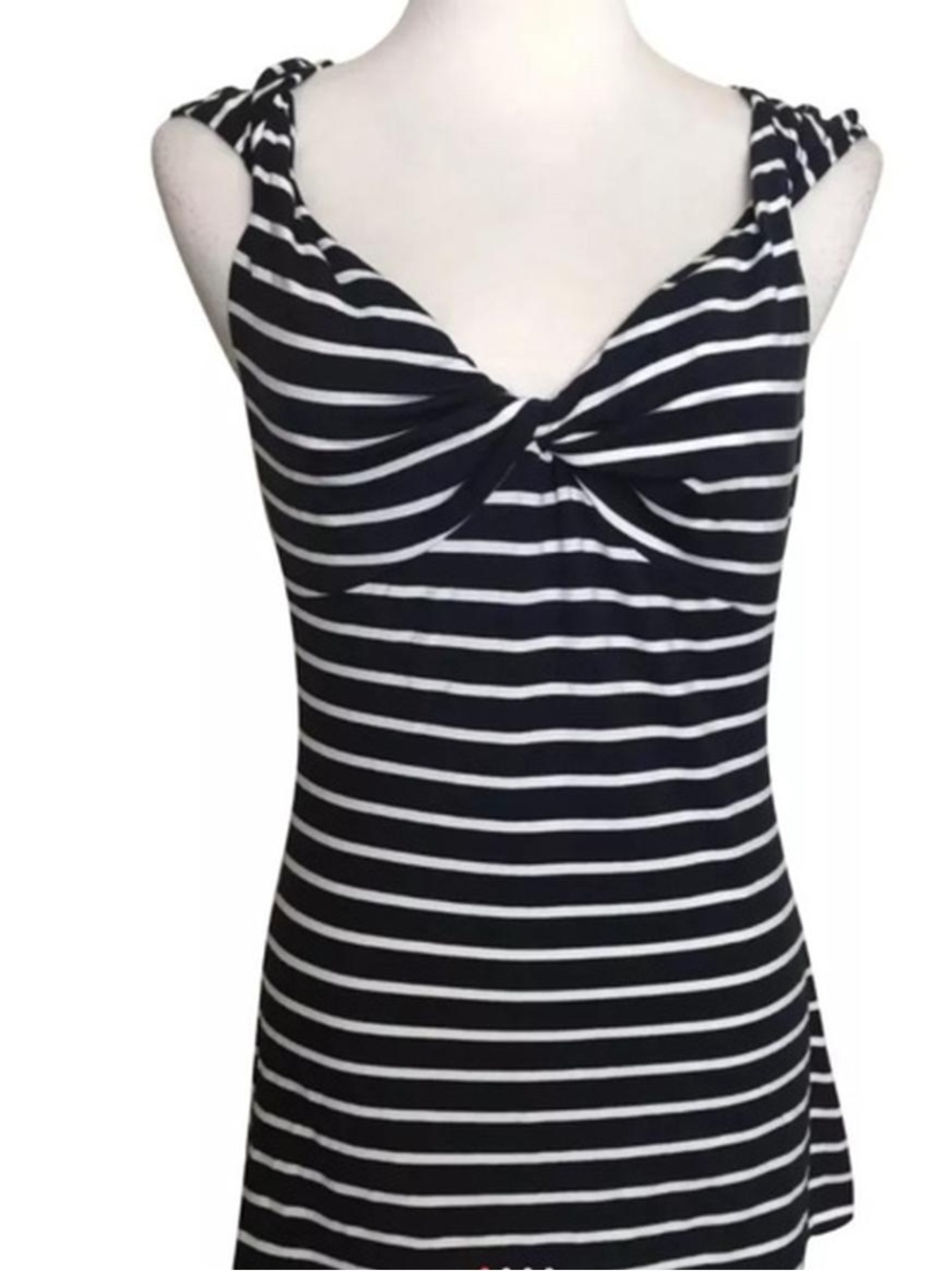 Banana Republic Black and White Striped Tank Dress